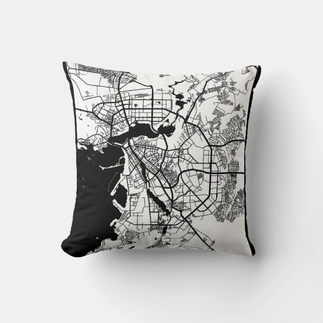 Stadtplan von Kasan Russland Kissen (Vorderseite)