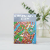 Stadtplan von København Postkarte (Stehend Vorderseite)