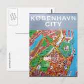Stadtplan von København Postkarte (Vorne/Hinten)