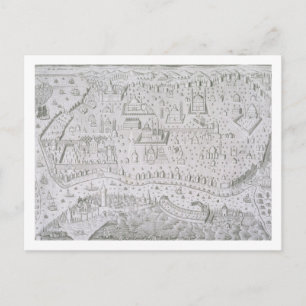 Stadtplan von Konstantinopel, Türkei, c.1650 (Grav Postkarte