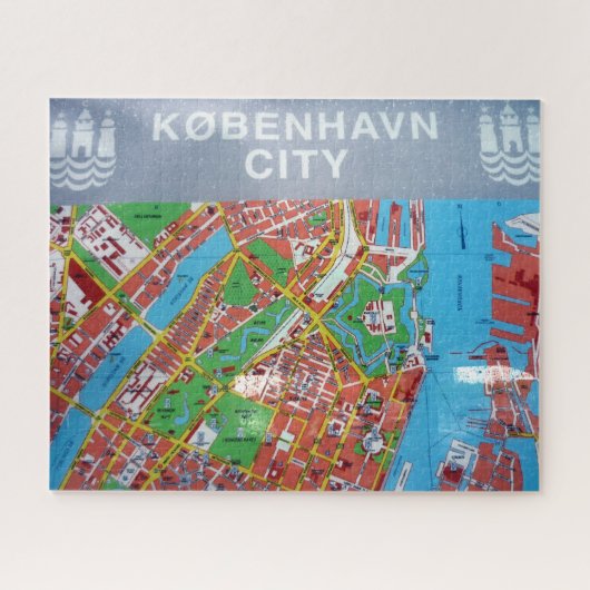 Stadtplan von Kopenhagen Puzzle (Horizontal)