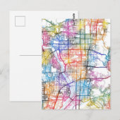 Stadtplan von Kyoto Postkarte (Vorne/Hinten)