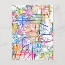 Stadtplan von Kyoto Postkarte