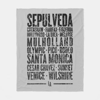 Stadtplan von Los Angeles Fleecedecke