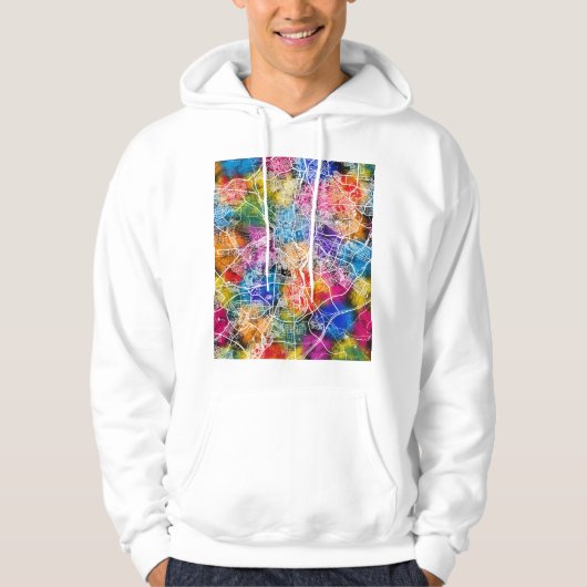 Stadtplan von Madrid Spanien Hoodie (Vorderseite)