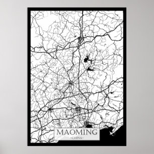 Stadtplan von Maoming China Poster