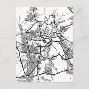 Stadtplan von Mekka Saudi-Arabien Postkarte