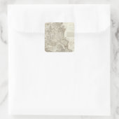 Stadtplan von Mexiko Quadratischer Aufkleber (Tasche)