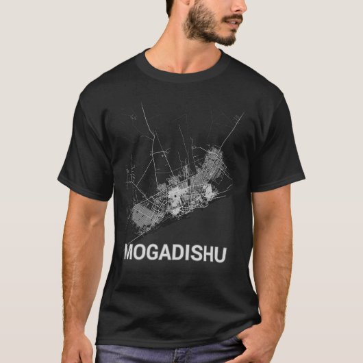 Stadtplan von Mogadischu (GROSSER DRUCK) T-Shirt (Vorderseite)