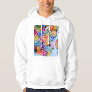 Stadtplan von Montreal Quebec Kanada Hoodie