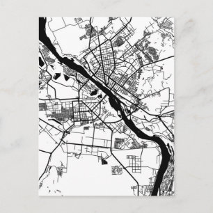 Stadtplan von Nowosibirsk, Russland Postkarte