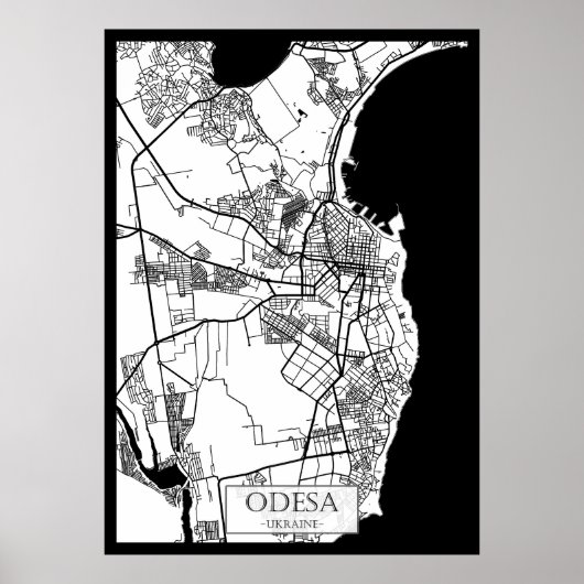 Stadtplan von Odessa Ukraine Poster (Vorne)