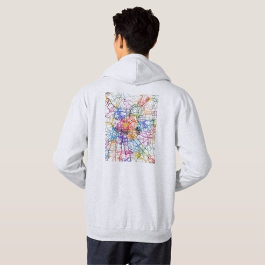 Stadtplan von Peking China Hoodie (Schwarz voll)