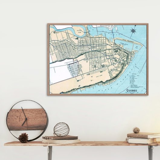 Stadtplan von Quebec 1906 Poster