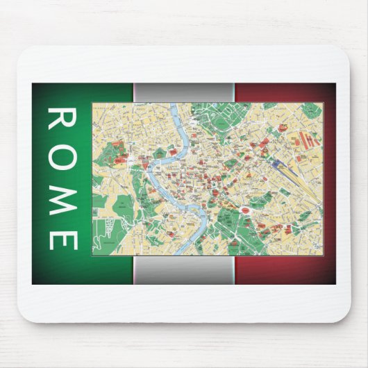 Stadtplan von Rom Mousepad (Vorne)