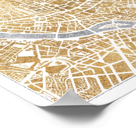 Stadtplan von Rom Poster (Ecke)