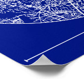 Stadtplan von Rom Poster – Kreisförmiges Design (Ecke)