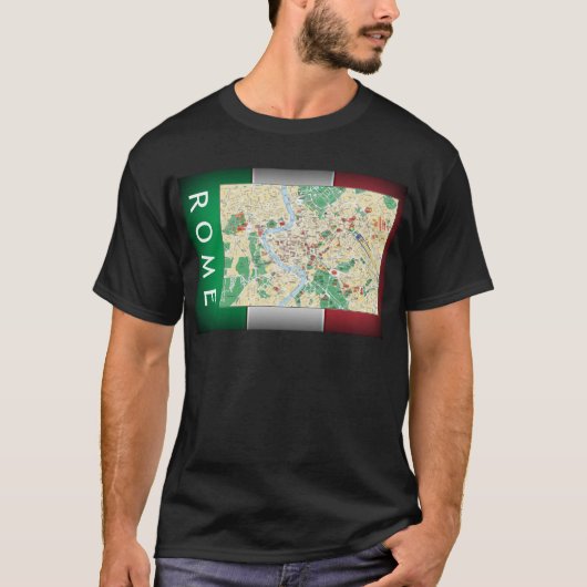Stadtplan von Rom T-Shirt (Vorderseite)