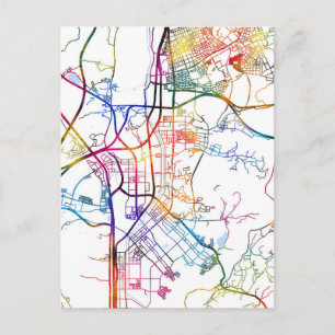 Stadtplan von Seongnam-si Südkorea Postkarte