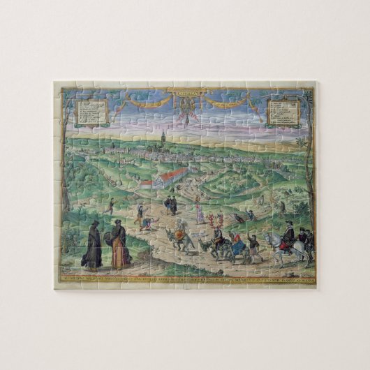 Stadtplan von Sevilla, von 'Civitates Orbis Terrar Puzzle (Horizontal)