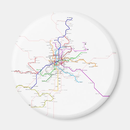 Stadtplan von Spanien-Madrid Magnet (Vorne)