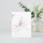 Stadtplan von Spanien-Madrid Postkarte (Stehend Vorderseite)
