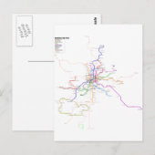 Stadtplan von Spanien-Madrid Postkarte (Vorne/Hinten)