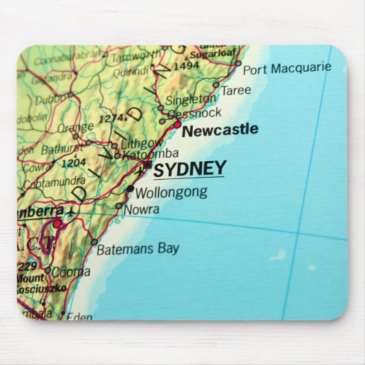 Stadtplan von Sydney in Australien Mousepad (Vorne)