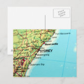 Stadtplan von Sydney in Australien Postkarte (Vorne/Hinten)
