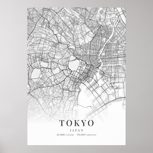 Stadtplan von Tokio Poster (Vorne)