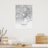 Stadtplan von Tokio Poster (Küche)