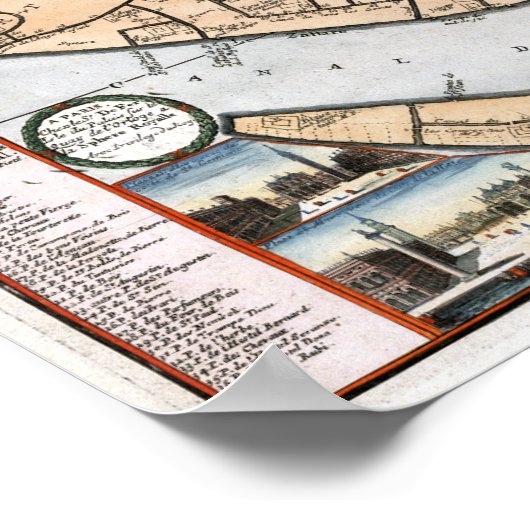 Stadtplan von Venedig 1695 Poster (Ecke)