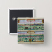 Stadtplan von Wien und von Buda, von 'Civitates Button (Vorne & Hinten)