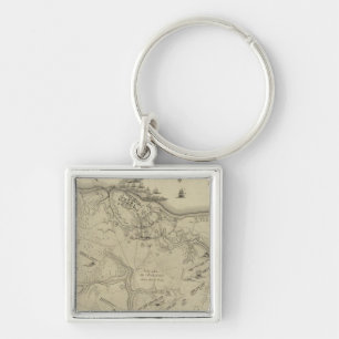 Stadtplan von York in Virginia und angrenzenden L Schlüsselanhänger