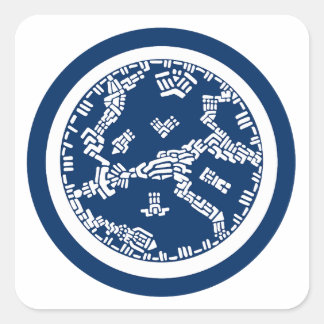 Stadtplanung Quadratischer Aufkleber