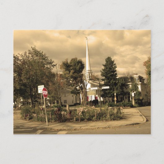 Stadtplatz Woodstock, NY Postkarte (Vorderseite)