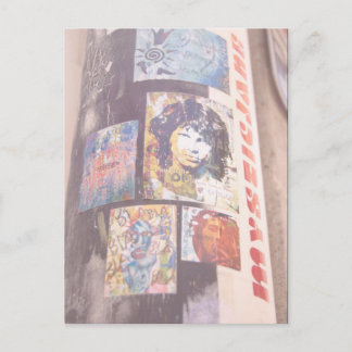 Stadtpol mit Werbung Postkarte