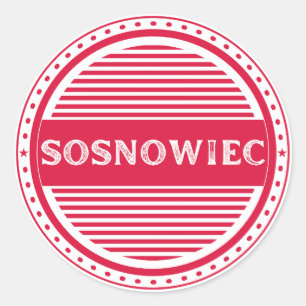 Stadtprisma-Emblem von Sosnowiec – Polnische Ident Runder Aufkleber