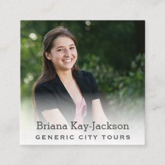 Stadtrundgang Führer Misty Vorlage für Fotos Quadratische Visitenkarte