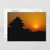 Stadts-Sonnenuntergang Postkarte (Vorne/Hinten)