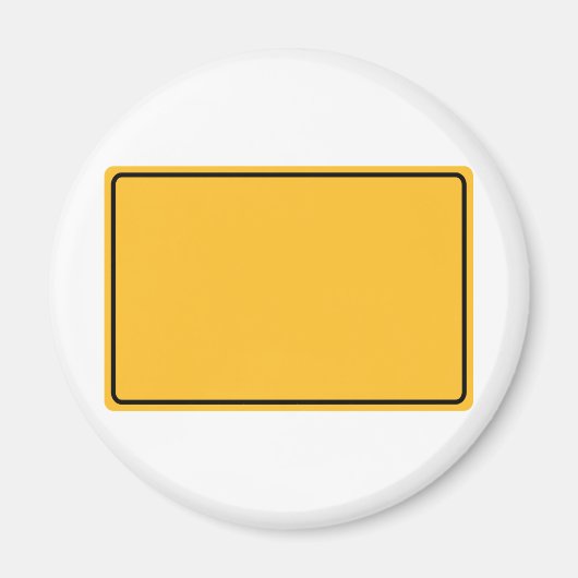 Stadtschild für eigenen Text Magnet (Vorne)