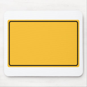 Stadtschild für eigenen Text Mousepad