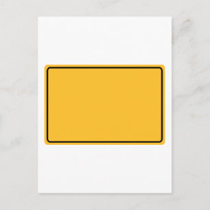 Stadtschild für eigenen Text Postkarte