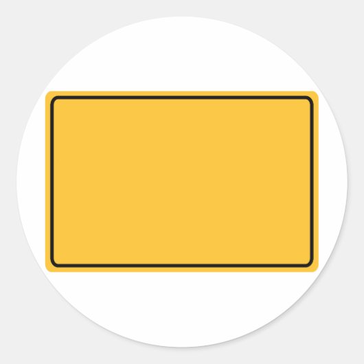 Stadtschild für eigenen Text Runder Aufkleber (Vorderseite)