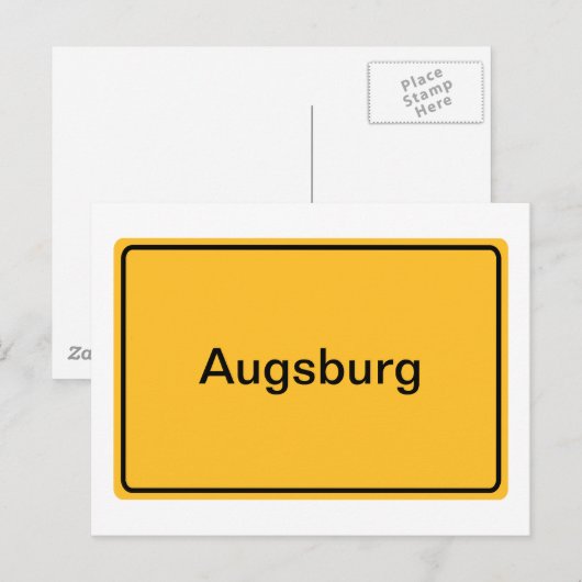 Stadtschild für Texte Postkarte (Vorne/Hinten)