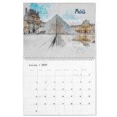 Stadtskizzen-Mauerkalender 2026 - HandGezeichnet Kalender (Jan 2027)