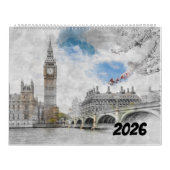 Stadtskizzen-Mauerkalender 2026 - HandGezeichnet Kalender (Titelbild)