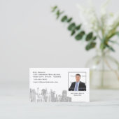 Stadtskyline-Foto-Geschäfts-Karte Visitenkarte (Stehend Vorderseite)