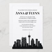 Stadtskyline-Hochzeits-Party San Antonio TEXAS Einladung (Vorne/Hinten)