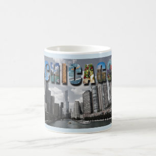 Stadtskyline-Wolkenkratzer-Foto Chicagos Illinois Kaffeetasse